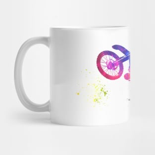 Motocross rider in watercolor Mug